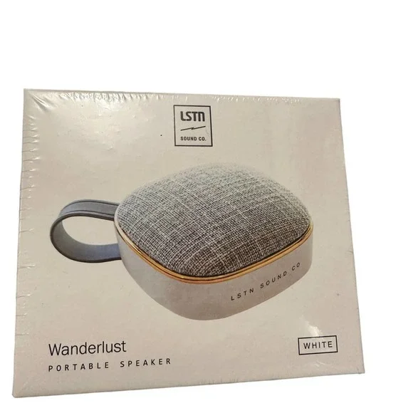 Portable Bluetooth Speaker from LSTN Sound Co., Wanderlust in White, new - Picture 1 of 10